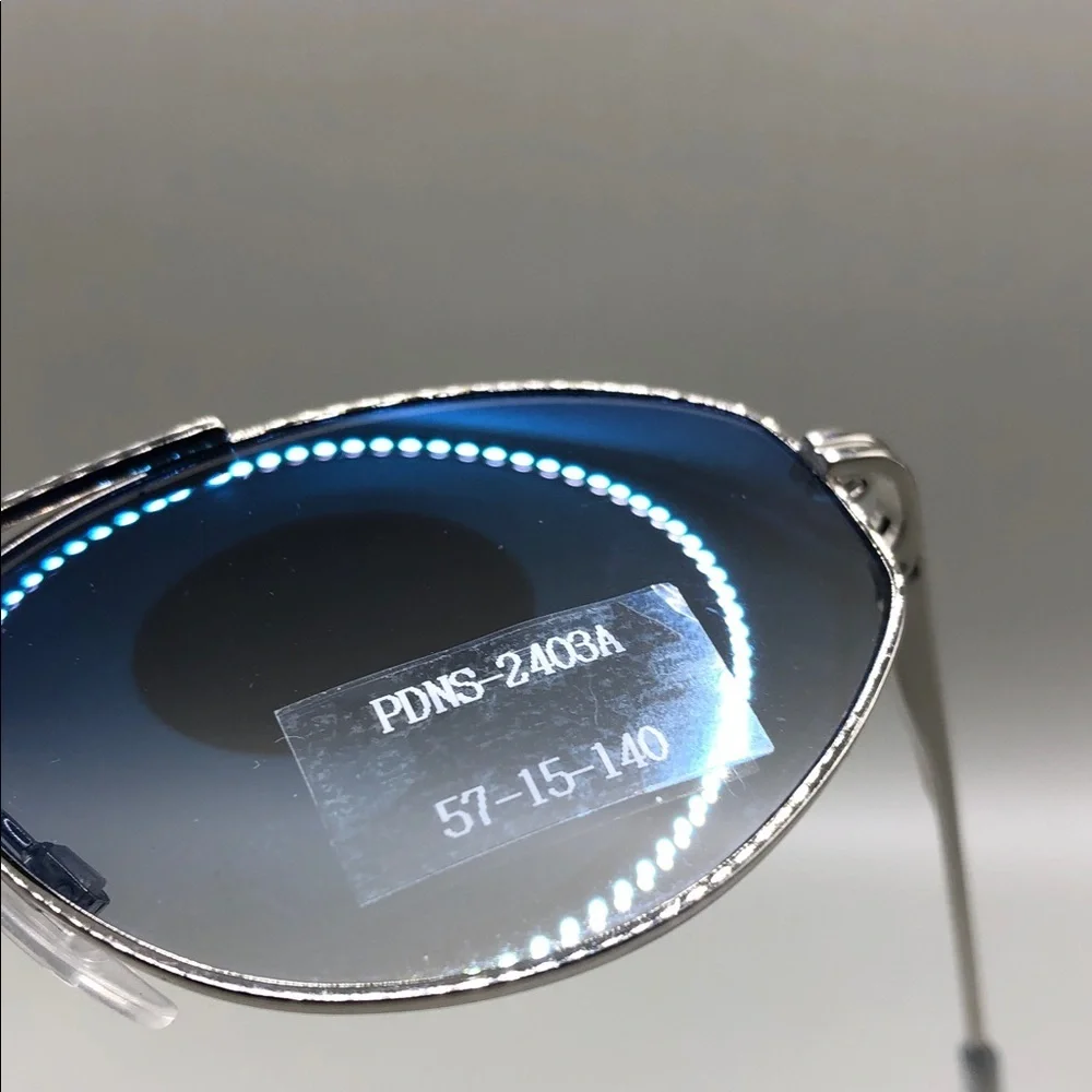 DKNY aviator style metal sunglasses UNISEX sample gradient lens.